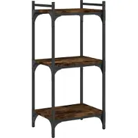 vidaXL Bücherregal 3 Böden Räuchereiche 40x30x86 cm
