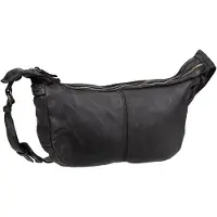 Harold's Leder Schultertasche Submarine Pouch Twin Black schwarz