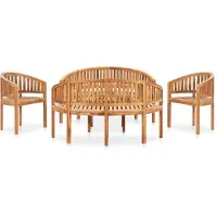vidaXL 5-tlg. Garten-Lounge-Set Massivholz Teak