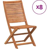 vidaXL Gartenstühle 8 Stk. Klappbar 57x66x95 cm Massivholz Akazie