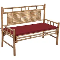 vidaXL Gartenbank mit Auflage 120 cm Bambus