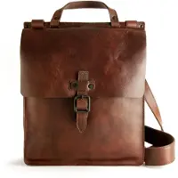 Harold's Leder Businesstasche Umhängetasche Aberdeen Messengerbag Upend Brown dunkelbraun