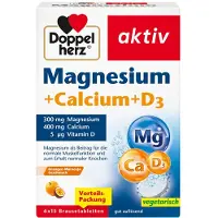 Doppelherz Magnesium+Calcium+D3 Brausetabletten 6x15 St