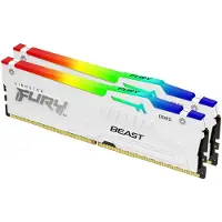 Kingston Technology FURY Beast 32GB 6000MT/s DDR5 CL30 DIMM (2er-Kit) White RGB EXPO, 32 GB, 2 x 16 GB, DDR5, 288-pin DIMM, Weiß