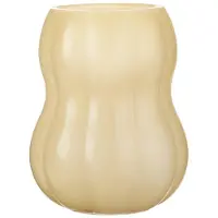 Ib Laursen Vase mit Rillen Veneto durchgefärbtes Glas in gelb | Gr.: onesize