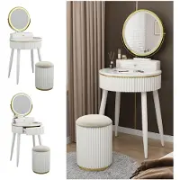 Vicco Frisiertisch Gesa Weiß 60 cm mit LED-Spiegel in 3 Weißtönen, Dimmbar, Model 41542