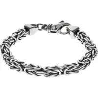 Zeeme Basic Armband Silber 925 poliert Königskette 6mm breit