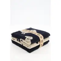Cawö Gesichtshandtuch We Love Dogs Mix Black/Beige (3er-Set)