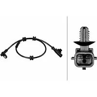 Hella Sensor Raddrehzahl Hinterachse Hallsensor für u.a. FORD B-MAX