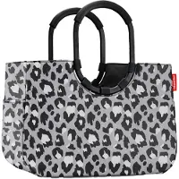 Reisenthel loopshopper L, Stoffbeutel, Schwarz, Weiß, Aluminium, Muster, Punktmuster, 25 l