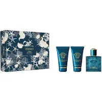 Versace Eros Geschenkset für Männer Eau de Toilette 50 ml + parfümiertes Duschgel 50 ml + Aftershave-Balsam 50 ml