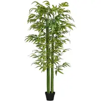 HOMCOM Kunstpflanze-17L x 17B x 180H cm-Grün | Gr.: onesize