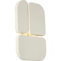QAZQA - Design Wandleuchte Beige 3-flammig - Planes I Wohnzimmer I Schlafzimmer - Metall Rechteckig - LED geeignet G9