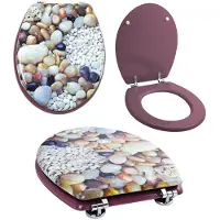Grafner WC Sitz aus MDF stabile Qualität Multi Stone