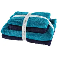 Vossen Frottierset Batoni Set , Blau , Textil , 4-teilig , Uni , ISO 9001, Fkt, Made in Austria, Oeko-Tex Standard 100 , hochwertige Qualität ,