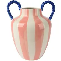 Décoris Vase Pink Stripes - L/B/H ca. 24.80x21.80x32.00
