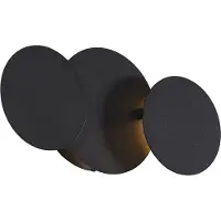 QAZQA Moderne Wandleuchte Schwarz inkl LED 3 Stufen Dimmbar 3 Lichter Sunrise