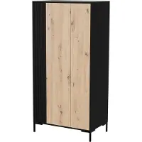 Cama MERCI Kleiderschrank 90 x 55 x 184 cm schwarz/Eiche artisan