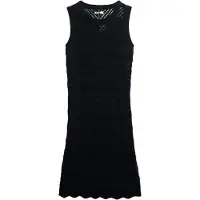Superdry für Damen. W8011857A Gehäkeltes Minikleid schwarz (M), Lässig, Ärmellos / Hosenträger, Bio-Baumwolle, Nachhaltig