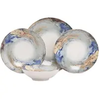 Hermia Concept , GBSATN24Y4101615, Essservices, Tafelservice (24 Teile), Weiß, Porzellan, 25 x 25 x 2 cm