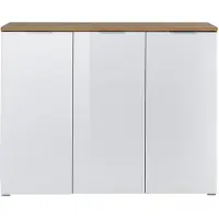 Germania uno Schuhschrank Bent , weiß , Maße (cm): B: 134 H: 105 T: 40.0
