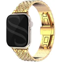Selencia Drachenarmband aus Stahl für Apple Watch | 44/45/46/49 mm - Gold
