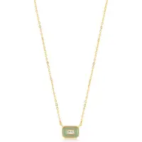 Ania Haie Sage Emaille Emblem Halskette mit Cubic Zirkonia