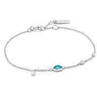 Ania Haie Damen-Armband Tourquoise Discs Bracelet 925er Silber Türkis Ania Haie Silber