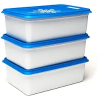 Amuse Gefrierboxen stapelbar 3x2000ml - Aufbewahrungsboxen weiß blau