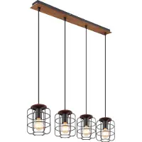 Globo Lighting Hängeleuchte Metall schwarz, 4x E27