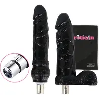 Eroticon Zubehör für Dildos - - Tyrone Black - 2er Set - 17,5 cm und 20 cm - Kompatibel mit 3XLR