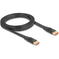 DeLOCK DisplayPort Flachbandkabel 8K 60Hz 2m, HDR, Ultra HD, Schwarz