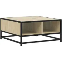 vidaXL Couchtisch Sonoma-Eiche 60,5x60,5x30cm Holzwerkstoff und Metall