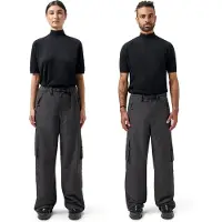 Maium Regenhose Cargo Pants Unisex Black-M