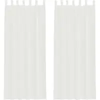 vidaXL Voile Vorhänge mit Schlaufen 2 Stk. Weiß 140x260 cm