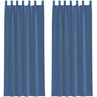 vidaXL Voile Vorhänge mit Schlaufen 2 Stk. Königsblau 140x260 cm