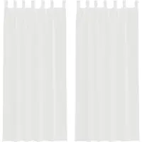 vidaXL Voile Vorhänge mit Schlaufen 2 Stk. Weiß 140x225 cm