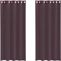 vidaXL Voile Vorhänge mit Ösen 2 Stk. Lila 140x225 cm