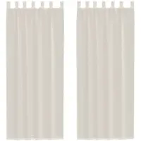 vidaXL Voile Vorhänge mit Lasche 2 Stk. Creme
