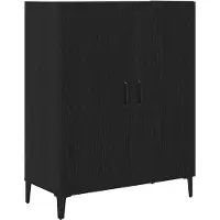 vidaXL Sideboard Schwarz Eichen-Optik 69,5x34x90 cm Holzwerkstoff