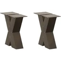 vidaXL Couchtischbeine X-Form 2 Stk. Naturstahl 30x(30-31) cm Stahl