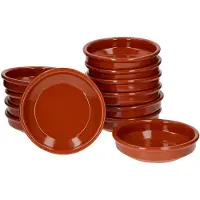 MamboCat 12er Set Tonschale Bruno Cazuela M Ø 16 cm glasierte Schalen Mediterran Tonware Antik