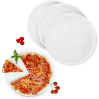 MamboCat 4er Set Bianco XL Pizzateller Ø33,5cm 4 Personen Teller weiße große Platte