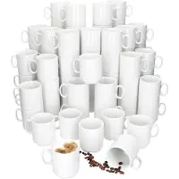 MamboCat 72er Set EVENT stapelbare Kaffeebecher weiß Porzellan 250 ml