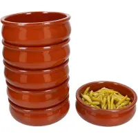 MamboCat 6x BERLIN Cazuela Schale bauchig Ø15,7cm Tonware Gr. M mediterran Antipasti