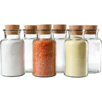 MamboCat 6er Set Gewürzgläser 300ml + Korken, Aufbewahrung von Tee, Kräutern & Gewürzen
