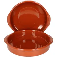 MamboCat 2er Set Cazuela mit Griffen Ton-Schale Bernd Ø 25,5cm Größe XXL Mittelalter Wikinger