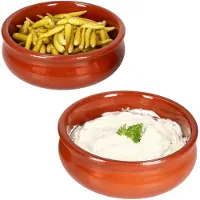 MamboCat 2x BERLIN Cazuela Schale bauchig Ø18,5cm Tonware Gr.L mediterran Tapas Antipasti