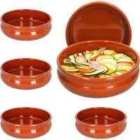 MamboCat 6er Set Cazuela Ton-Schale Berlin bauchig Ø 24cm Mittelalter Wikinger