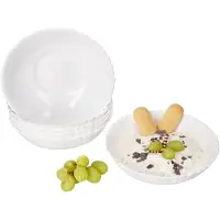 MamboCat 6x Müslischale Arkona Opalglas 370ml weiß Salat-Schüssel Snack-Schälchen Suppe